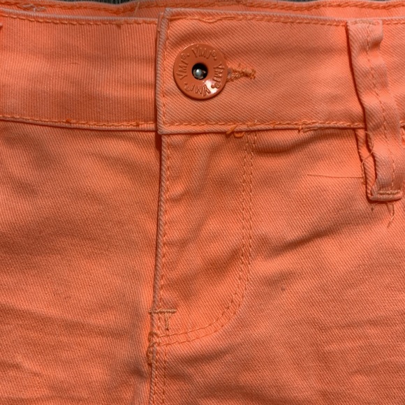 Ymi Orange Frayed Hem Jean Shorts NWOT - Picture 3 of 9